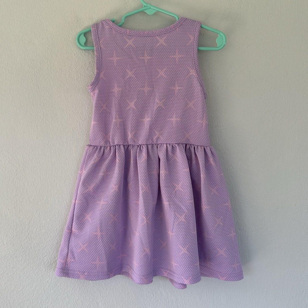 Nickelodeon Shimmer & Shine purple sleeveless graphic print skater dress size 3T - Picture 6 of 10